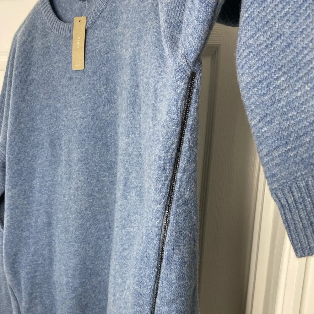 NWT J. Crew 100% Wool Side-Zip Sweater Sz XXL